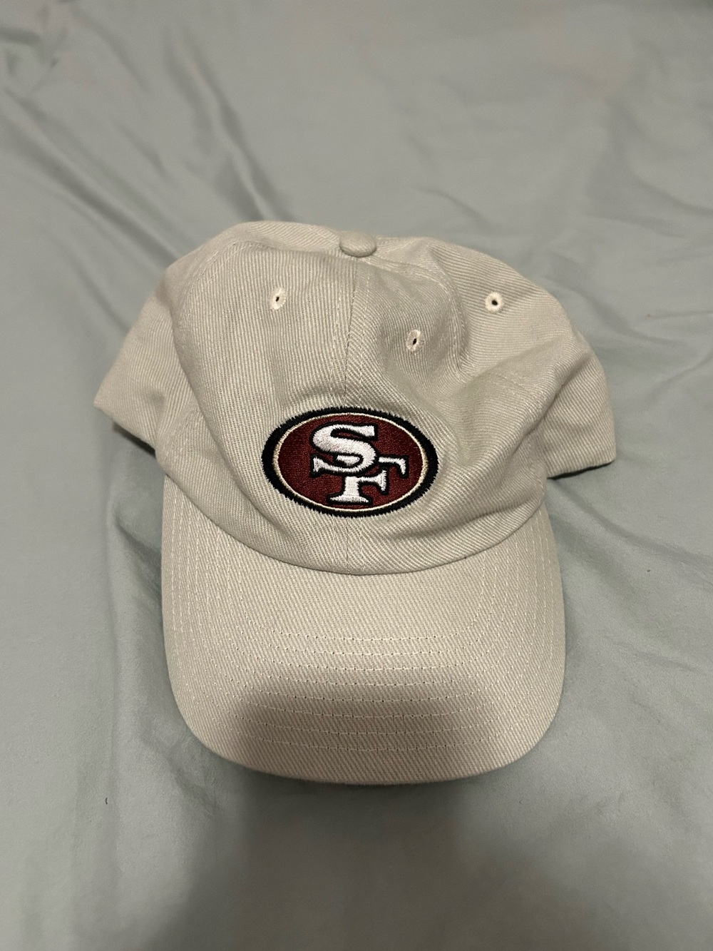 Official NFL San Francisco 49ers Beige Adjustable Dad Hat Cap